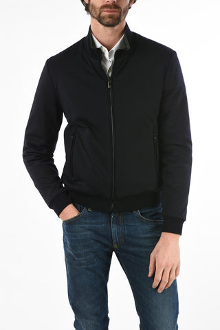 ID full zip virgin wool reversible Down jacket
