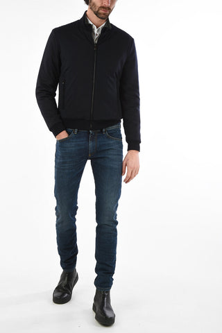 ID full zip virgin wool reversible Down jacket