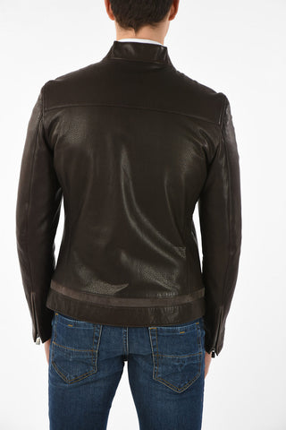 ID full zip leather PLJMAN NAP outerwear jacket