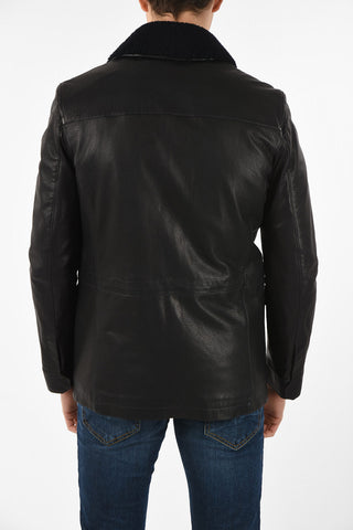 ID full zip leather PLJMAN NAP outerwear jacket