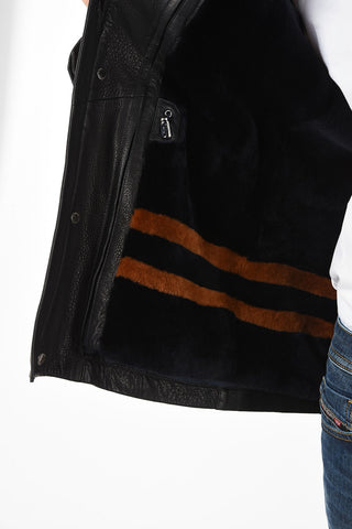ID full zip leather PLJMAN NAP outerwear jacket
