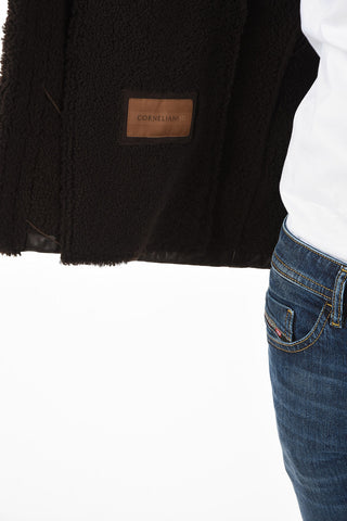 ID full zip suede leather outerwear jacket