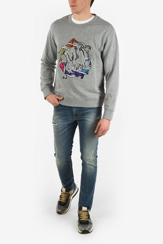 Embroidered Crewneck Sweatshirt