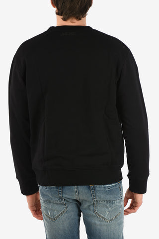 Crewneck Sweatshirt with Sequined Animal Embroidery