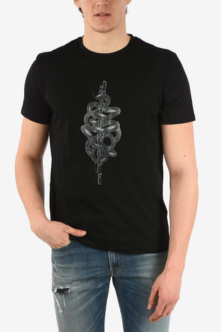 Snake Printed Crewneck T-shirt