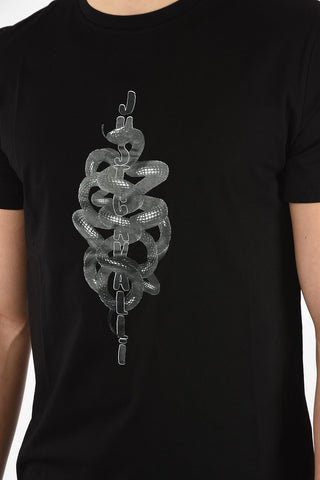 Snake Printed Crewneck T-shirt