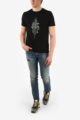 Snake Printed Crewneck T-shirt