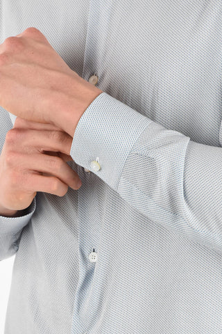 ZZEGNA Micro Patterned COTTON TENCEL Shirt