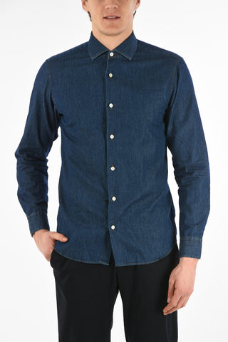 ZZEGNA Camicia Slim Fit in Denim