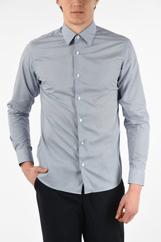 ZZEGNA Patterned WRINKLE FREE Slim Fit Shirt