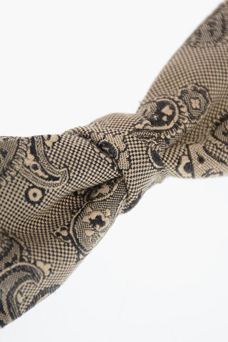 CC COLLECTION paisley silk bow tie