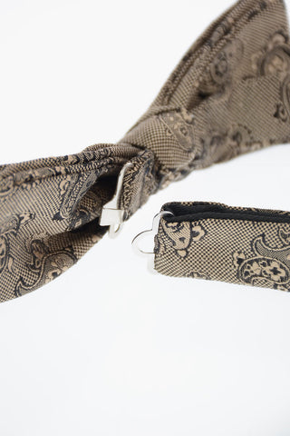CC COLLECTION paisley silk bow tie