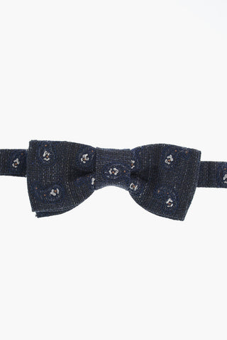 CC COLLECTION Flax and silk bow tie