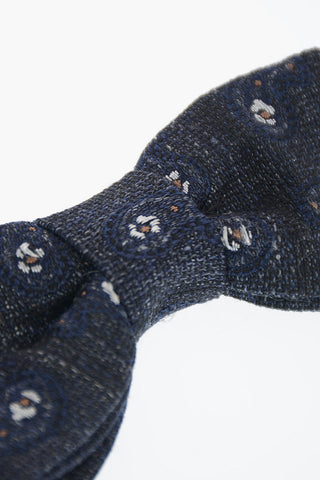 CC COLLECTION Flax and silk bow tie