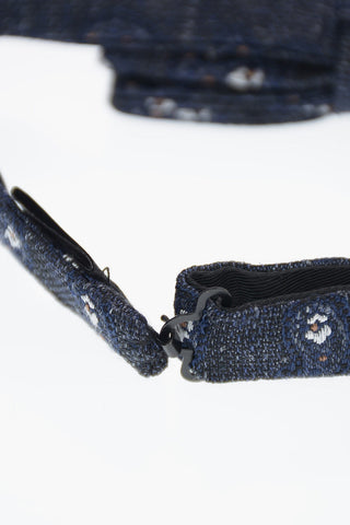 CC COLLECTION Flax and silk bow tie