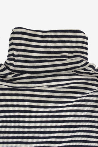 vestito awning striped in maglia collo alto
