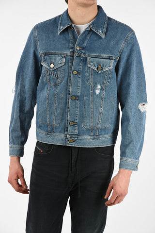 Denim D-ROBYN Jacket with Distressed Details