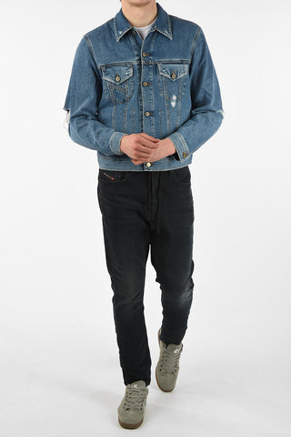 Denim D-ROBYN Jacket with Distressed Details