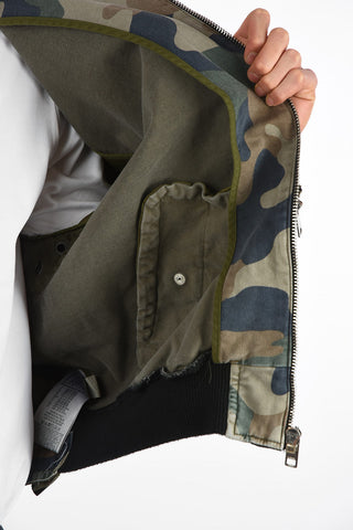 Zip Closure Camouflage D-AZLEY-NE Jacket