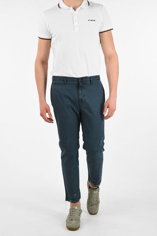 Frayed Hem P-MADOX-STITCH Capri Pants