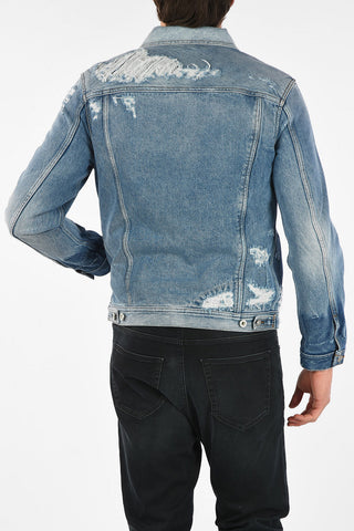 Stonewashed Denim NHILL Jacket with Distressed Details