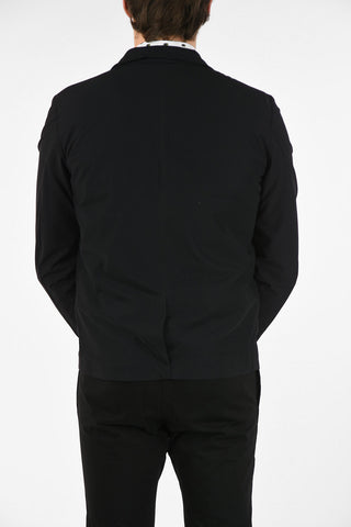 Center Split Nylon J-FRAM 2-Button Blazer