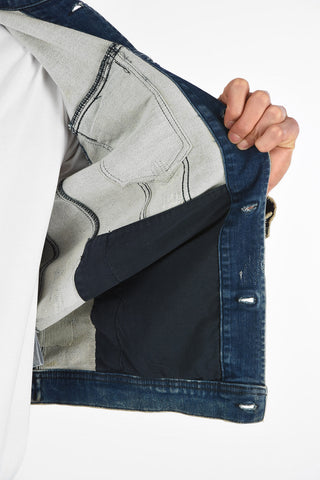 Giubbotto NHILL-TW in Denim Effetto Vintage