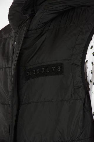 Sleeveless W-SUN-SLESS-LUNI Puffer Jacket with Zip Closure