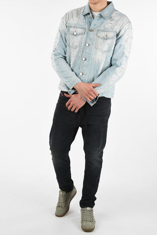 Distressed Denim D-HILL Jacket