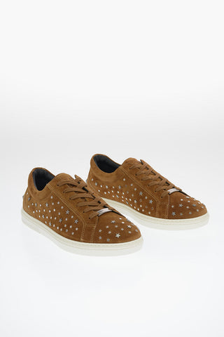 Soft Suede CASH Sneakers with Star Stud Applications