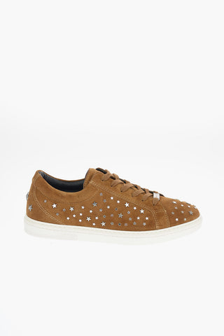Soft Suede CASH Sneakers with Star Stud Applications