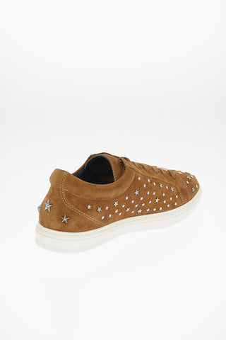 Soft Suede CASH Sneakers with Star Stud Applications