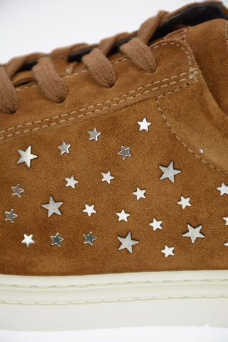 Soft Suede CASH Sneakers with Star Stud Applications