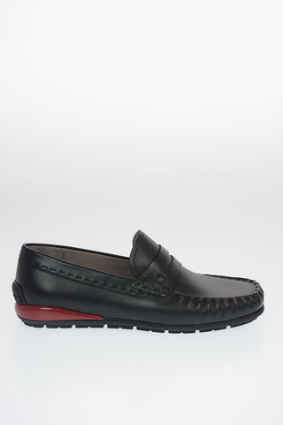 Leater TEDD Penny Loafers with Contrast Sole Detail