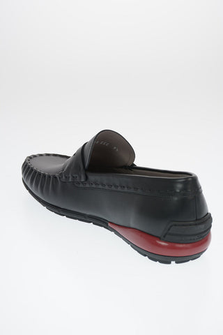 Leater TEDD Penny Loafers with Contrast Sole Detail