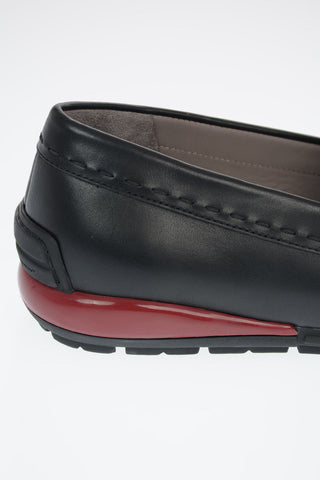 Leater TEDD Penny Loafers with Contrast Sole Detail