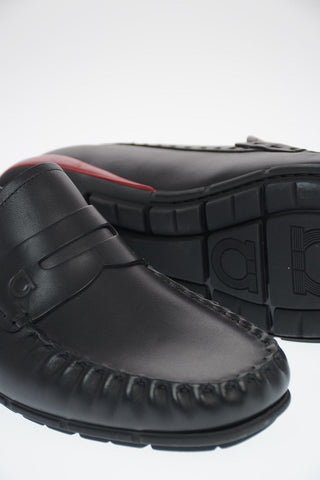 Leater TEDD Penny Loafers with Contrast Sole Detail