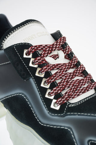 Leather DIAMOND M Track Sneakers with Suede Details