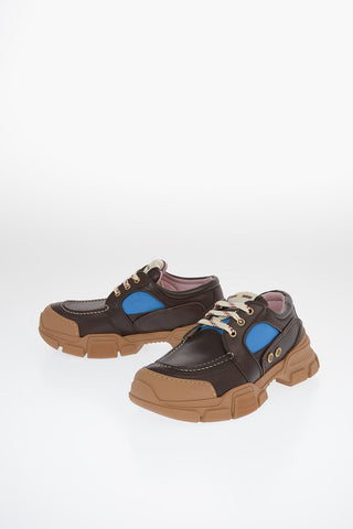 Soft Leather STREET STYLE PLAIN Track Sneakers