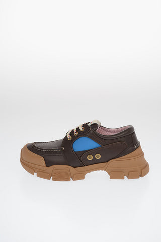 Soft Leather STREET STYLE PLAIN Track Sneakers