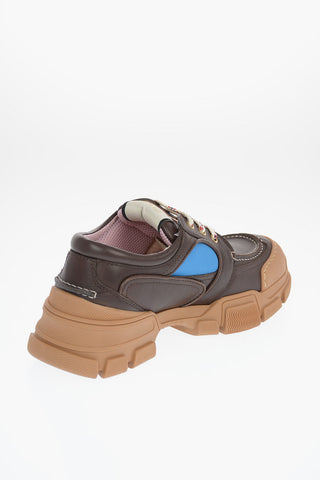 Soft Leather STREET STYLE PLAIN Track Sneakers