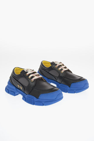  Soft Leather STREET STYLE PLAIN Track Sneakers