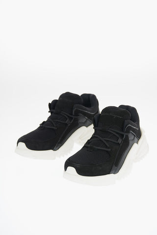 Mesh Fabric SKYLAR Sneakers With Suede Inserts and Patent Leather Trimmings