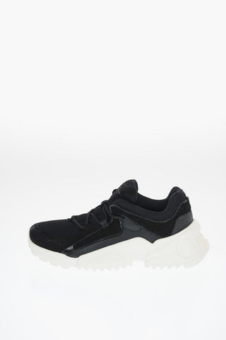 Mesh Fabric SKYLAR Sneakers With Suede Inserts and Patent Leather Trimmings