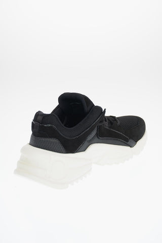 Mesh Fabric SKYLAR Sneakers With Suede Inserts and Patent Leather Trimmings