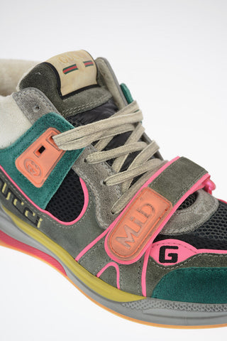 Leather and Fabric ULTRAPACE MID-TOP Sneakers