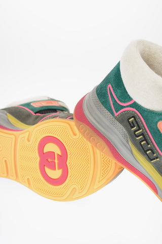 Leather and Fabric ULTRAPACE MID-TOP Sneakers