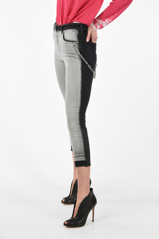 Two-Tone BABHILA-MT Skinny Fit Jeans With Removable Chain L30