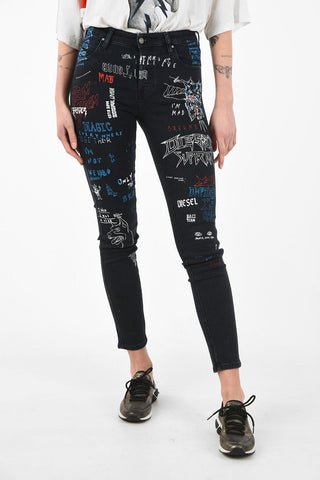 Graffiti Effect BABHILA Skinny Fit Jeans L34