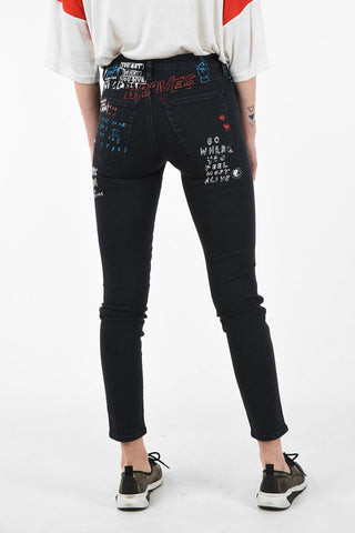 Graffiti Effect BABHILA Skinny Fit Jeans L34